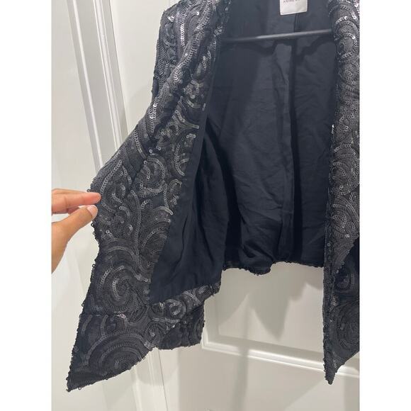 Anine Bing Black Sequin Jacket Sz XS - Picture 3 of 7